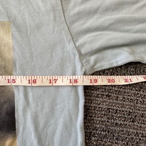 Mandalorian Baby Yoda Cropped Light Blue Star Wars Long Sleeve M - Picture 4 of 5